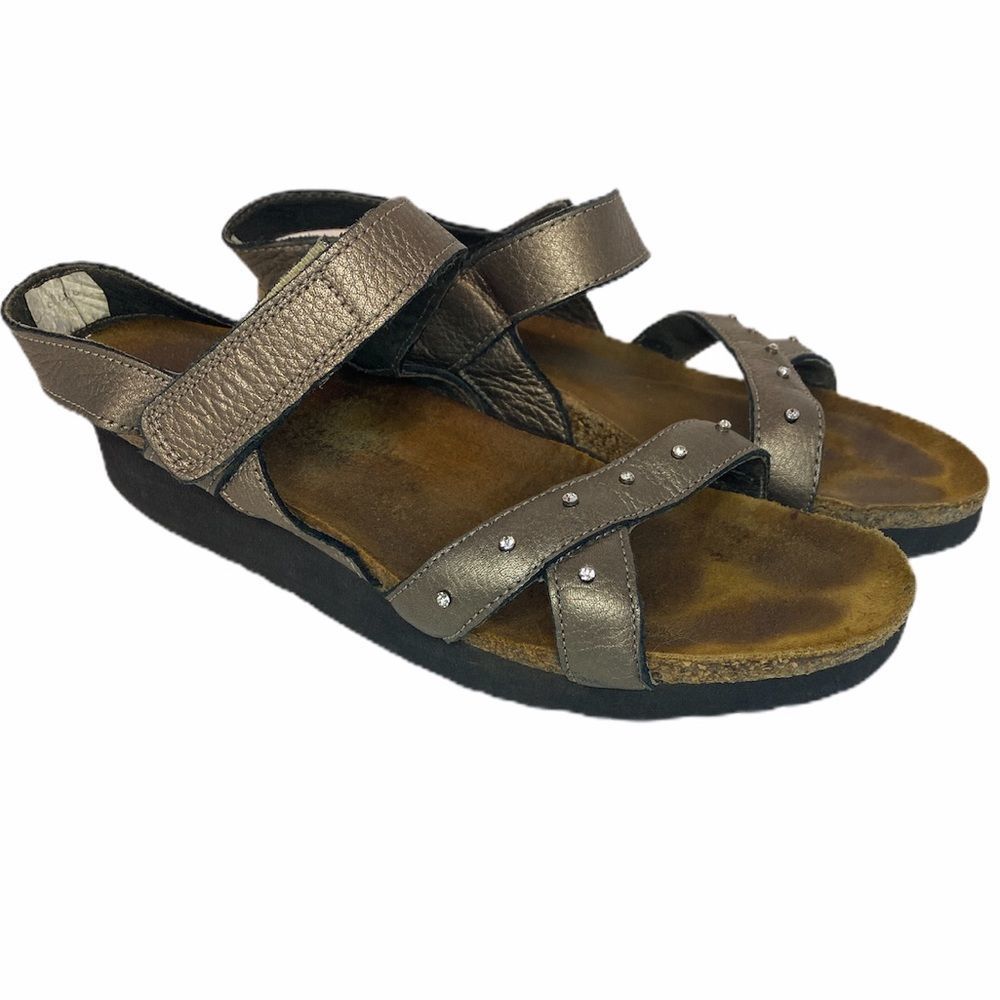 NAOT‎ Pewter Strappy Sandal Womens size 7